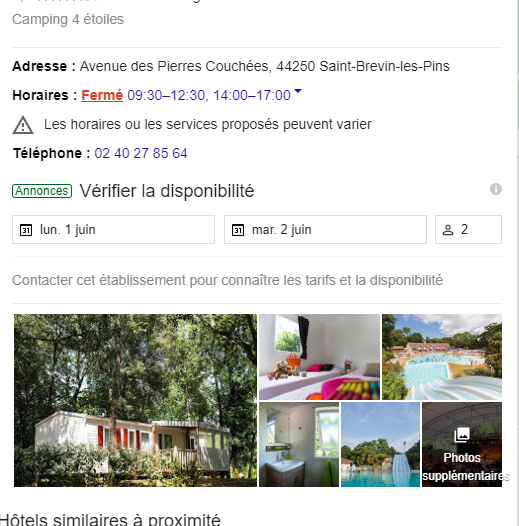 fiche google my business site touristique
