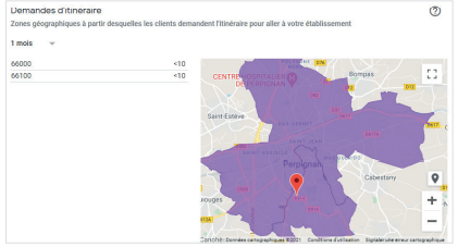 visuel client itinéraire google maps